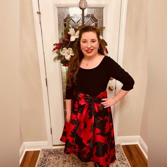 R&M Richard’s High Low Dress with Bow - Picture 3 of 4